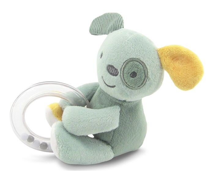 Lorelli Plišana igračka sa zvečkom za bebe Dog, Zeleni