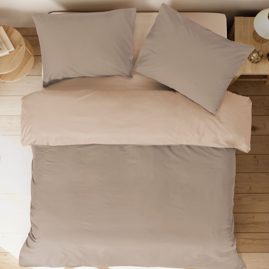 Set jorganska navlaka i jastučnice, 200x220 cm, Krem-braon