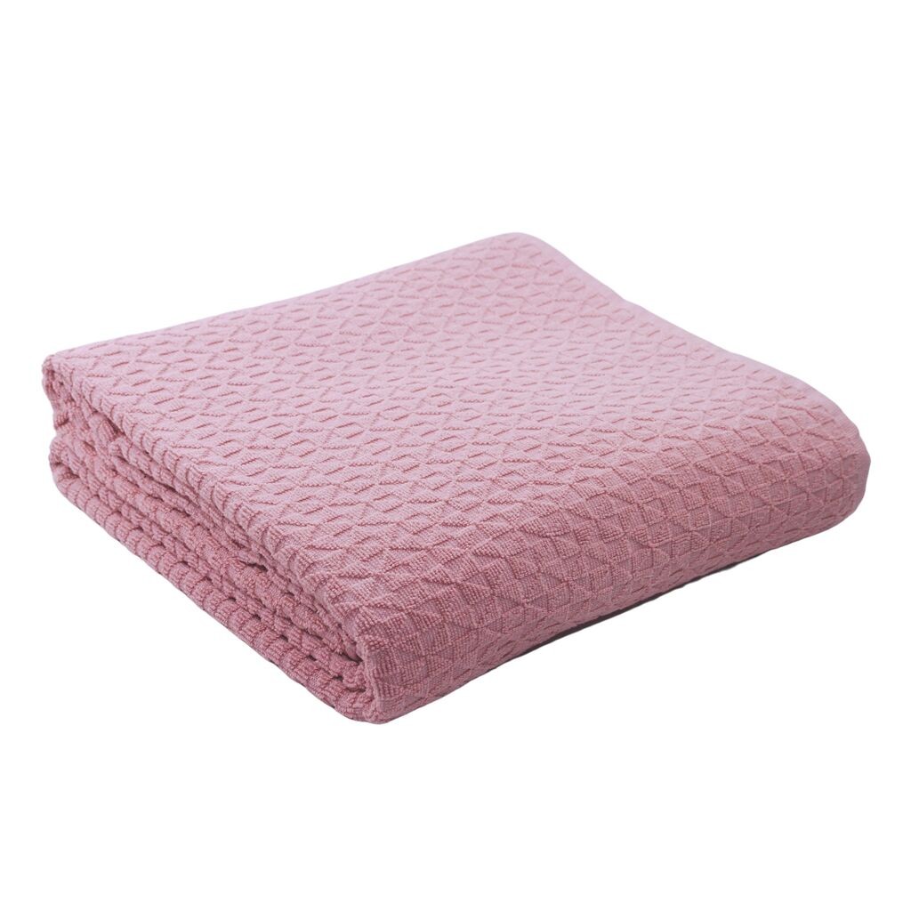 DekorDom Frotir prekrivač Mosaic, 200x210 cm, Roze