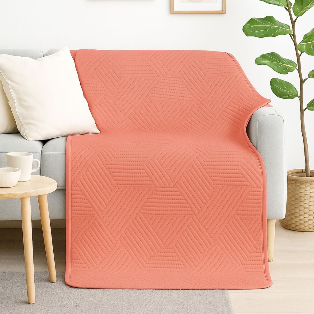 Prekrivač Punto, 200x220 cm, Koral