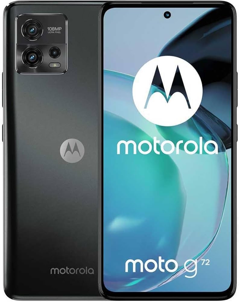 Moto Refabrikovani mobilni telefon G72 4G, 6.6", 2400 x 1080, 120 Hz, 108 MP, 16 MP, 8/256GB, Sivi