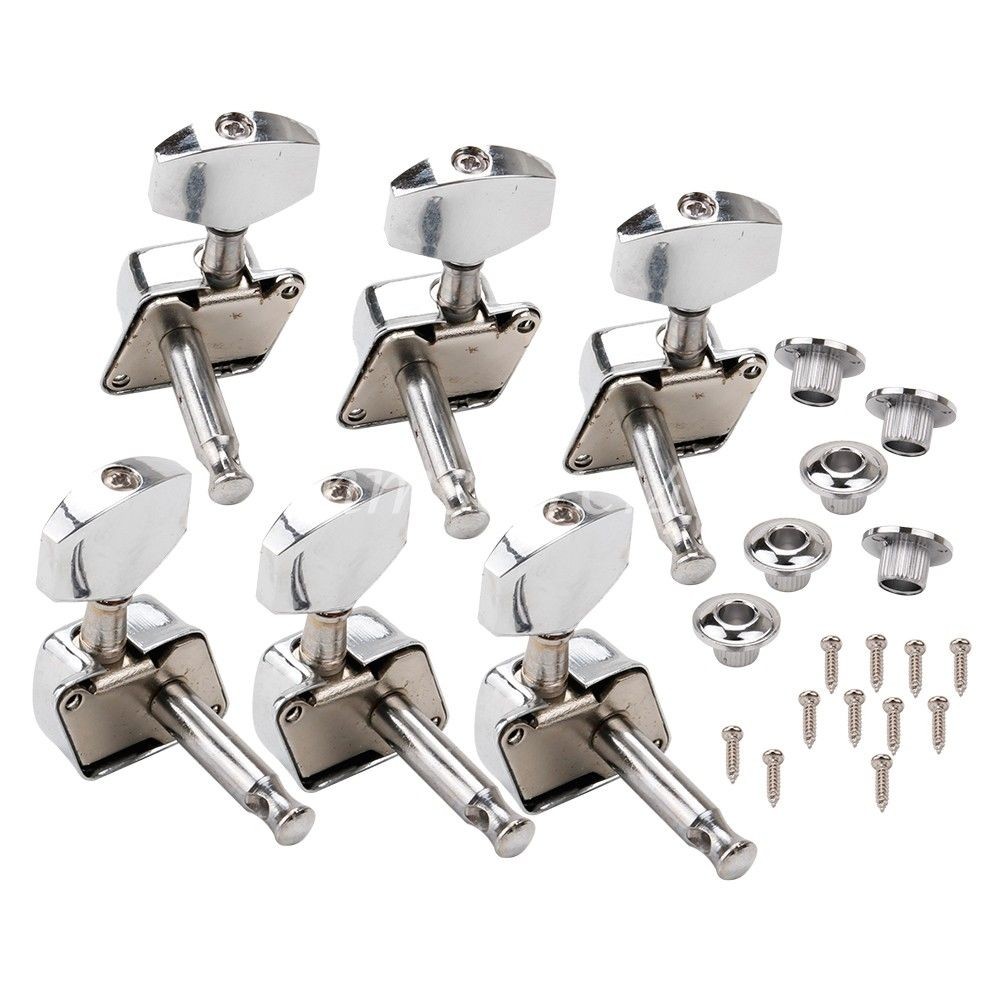 Set Čivija za akustičnu gitaru 3R + 3L, 6 komada, Sive