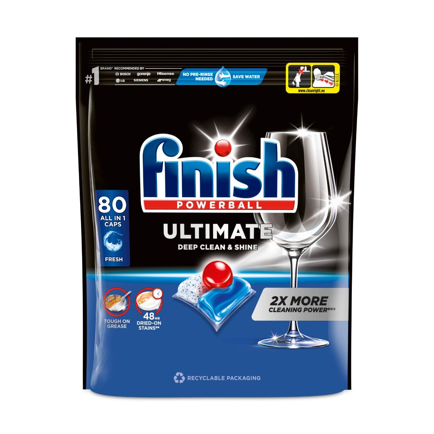 Finish Tablete za pranje sudova Quantum Ultimat Regular, 80 komada