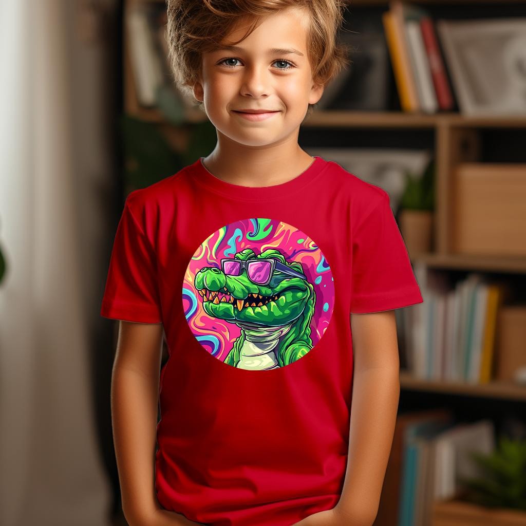 Camiseta Majica sa štampanim printom Cam 597, Dečija, Crvena