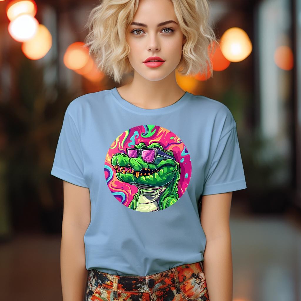 Camiseta Majica sa štampanim printom Cam 597, Ženska, Cijan