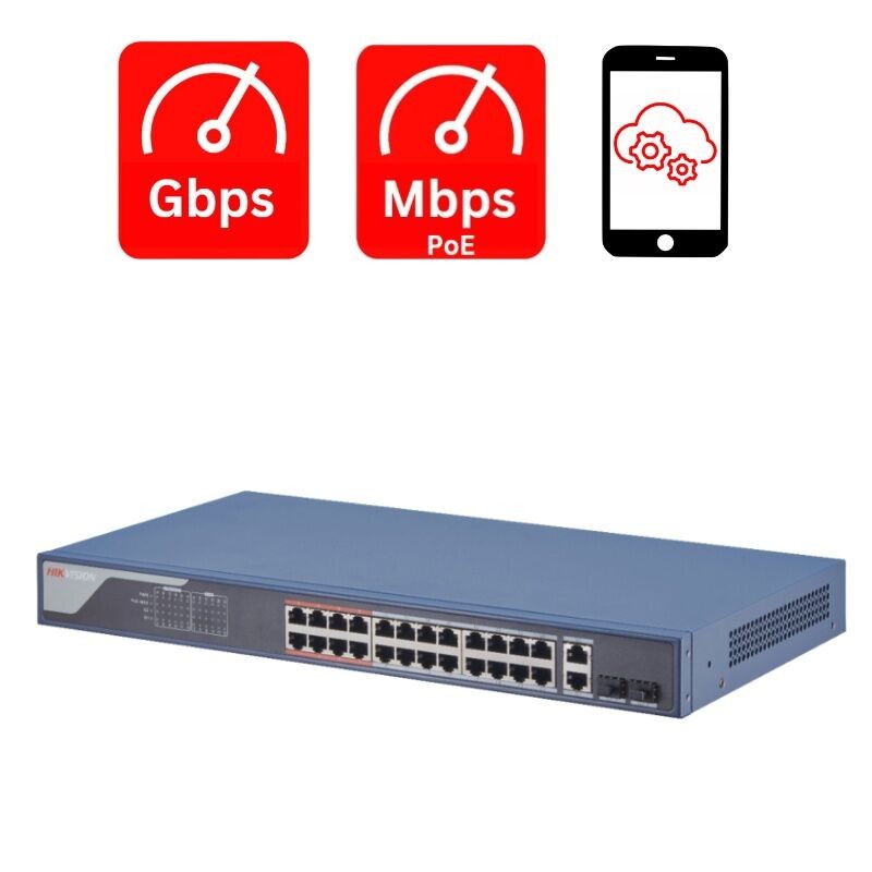 Hikvision PoE Smart Switch DS-3E1326P-SI, 26 portova