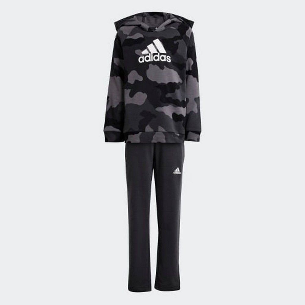 Adidas Trenerka za dečake Essentials allover print hoodie set kids, Crna