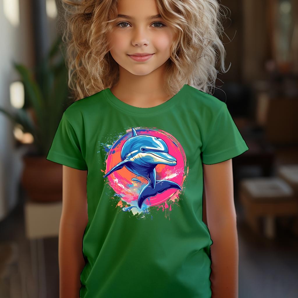 Camiseta Majica sa štampanim printom Cam 603, Dečija, Zelena