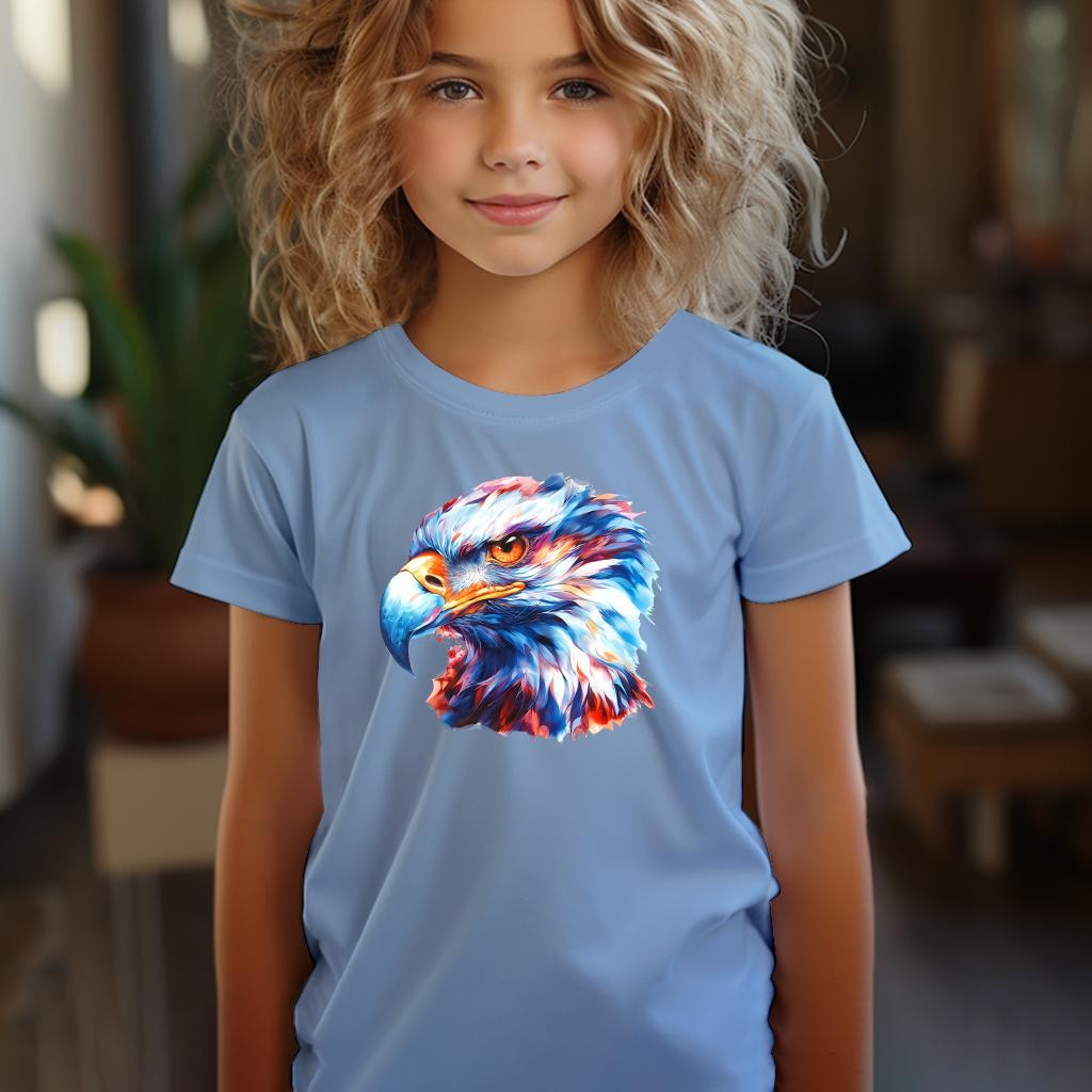 Camiseta Majica sa štampanim printom Cam 619, Dečija, Cijan