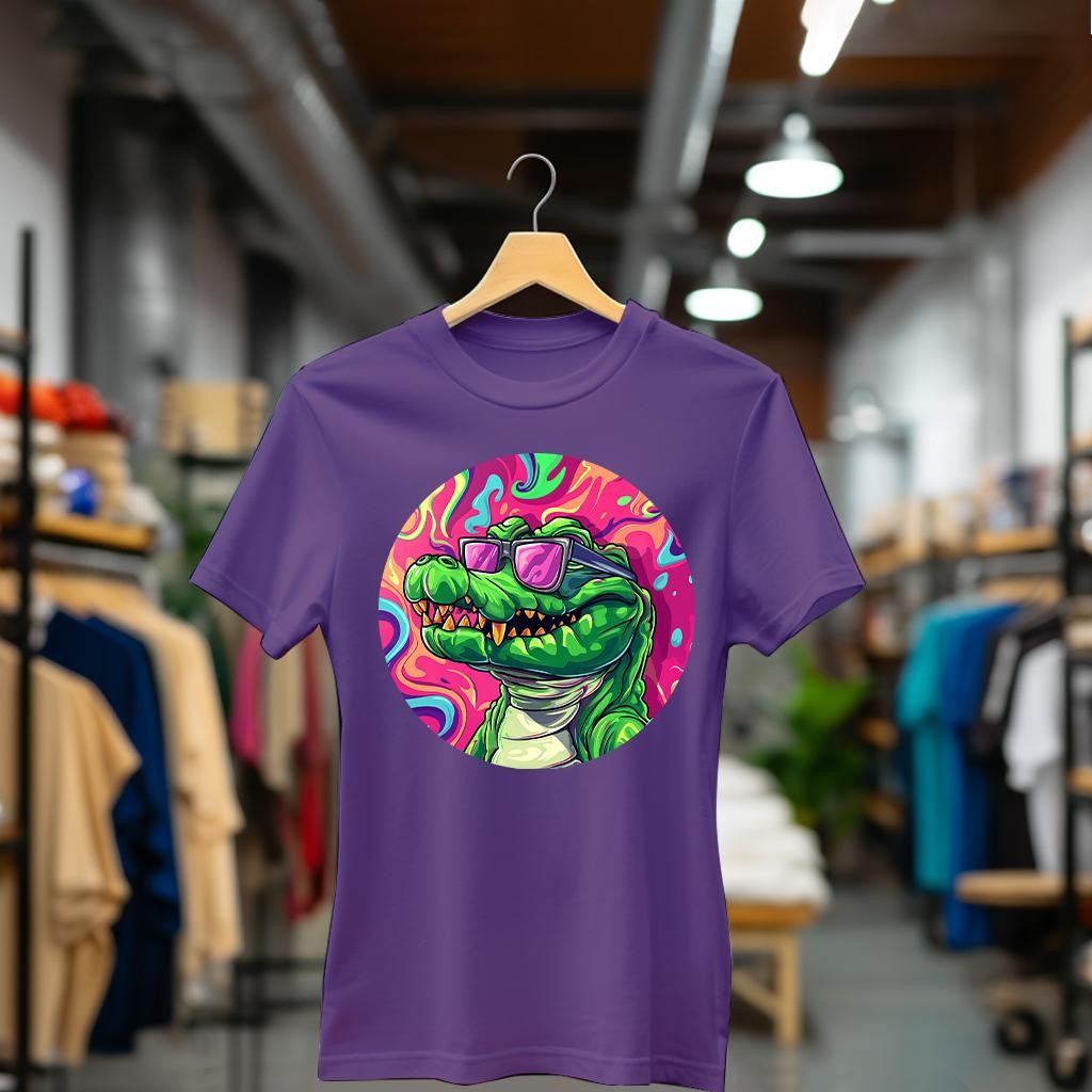 Camiseta Majica sa štampanim printom Cam 597, Ženska, Patlidžan