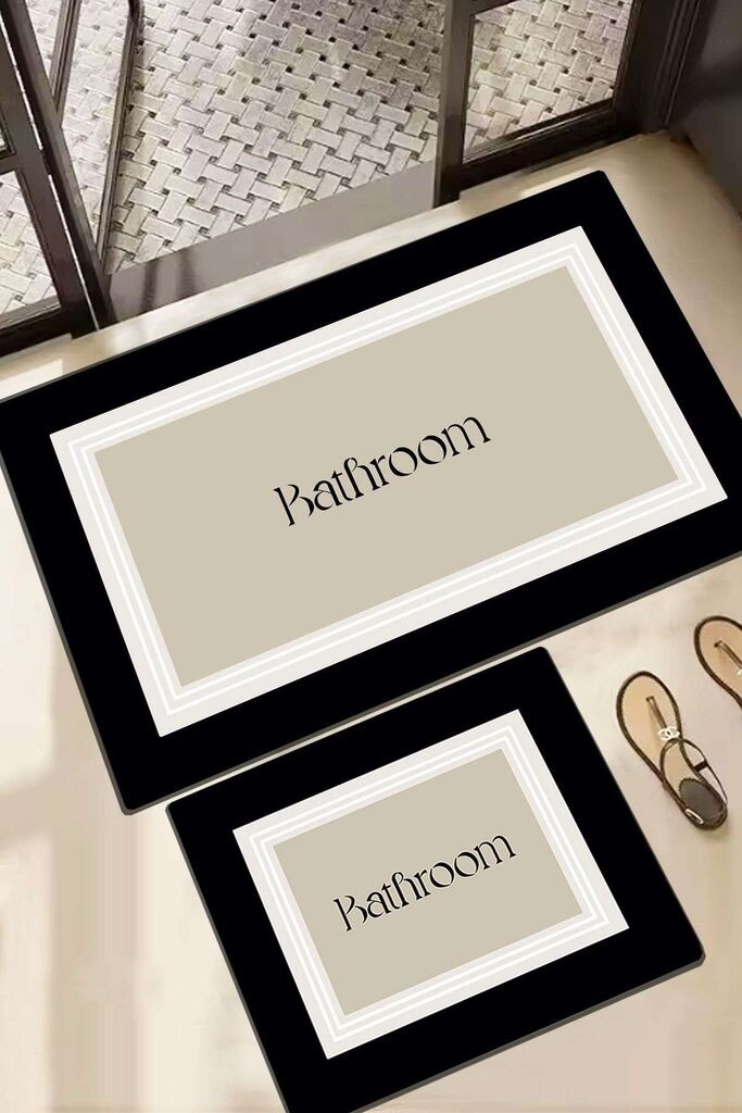 L'essentiel Maison Set prostirki za kupatilo Roose, 2 Komada, Krem