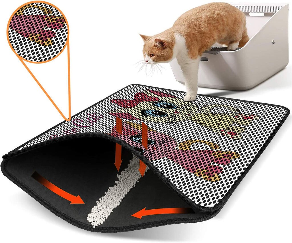 Aberto Design Prostorika za toalet za mačke Nrszn0155, 45 x 60 cm, Šarena