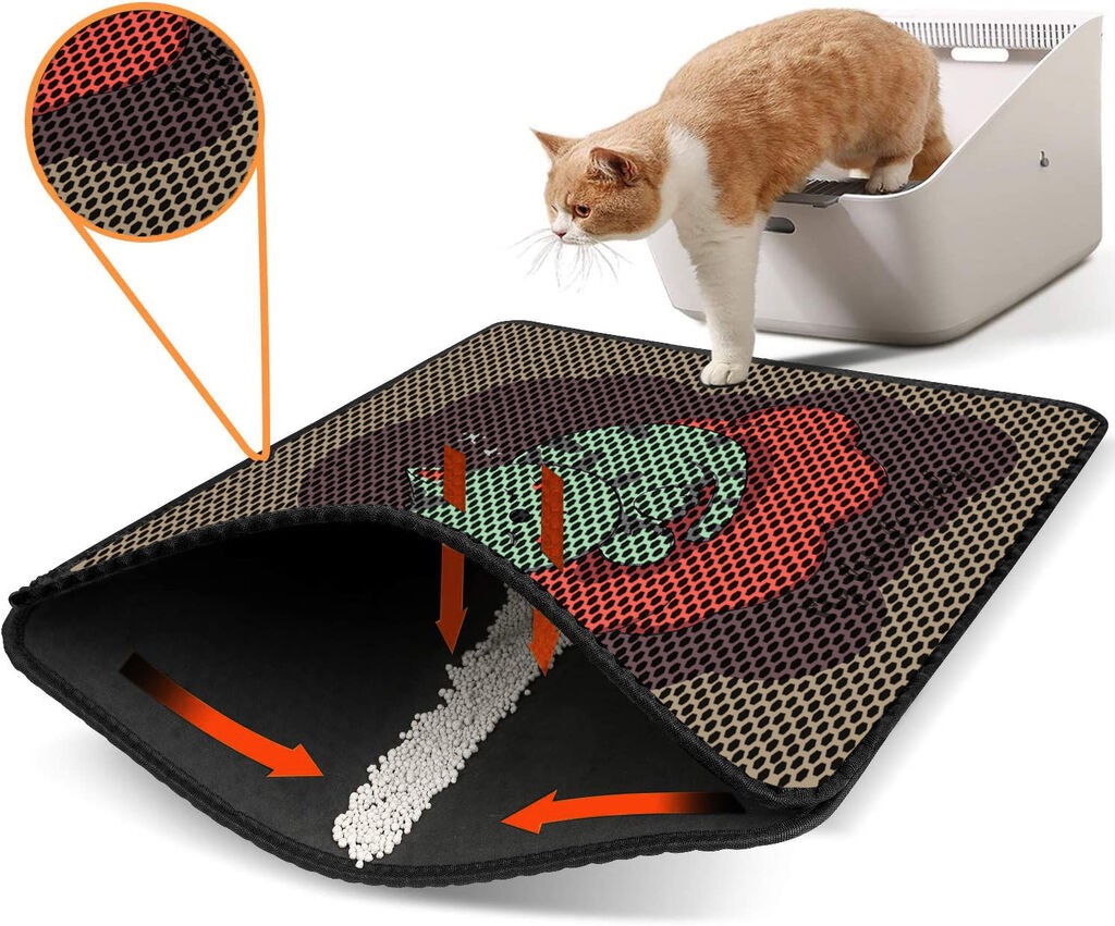 Aberto Design Prostorika za toalet za mačke Nrszn0046, 45 x 60 cm, Šarena