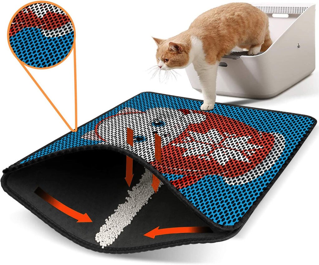 Aberto Design Prostorika za toalet za mačke Nrszn0060, 45 x 60 cm, Plava