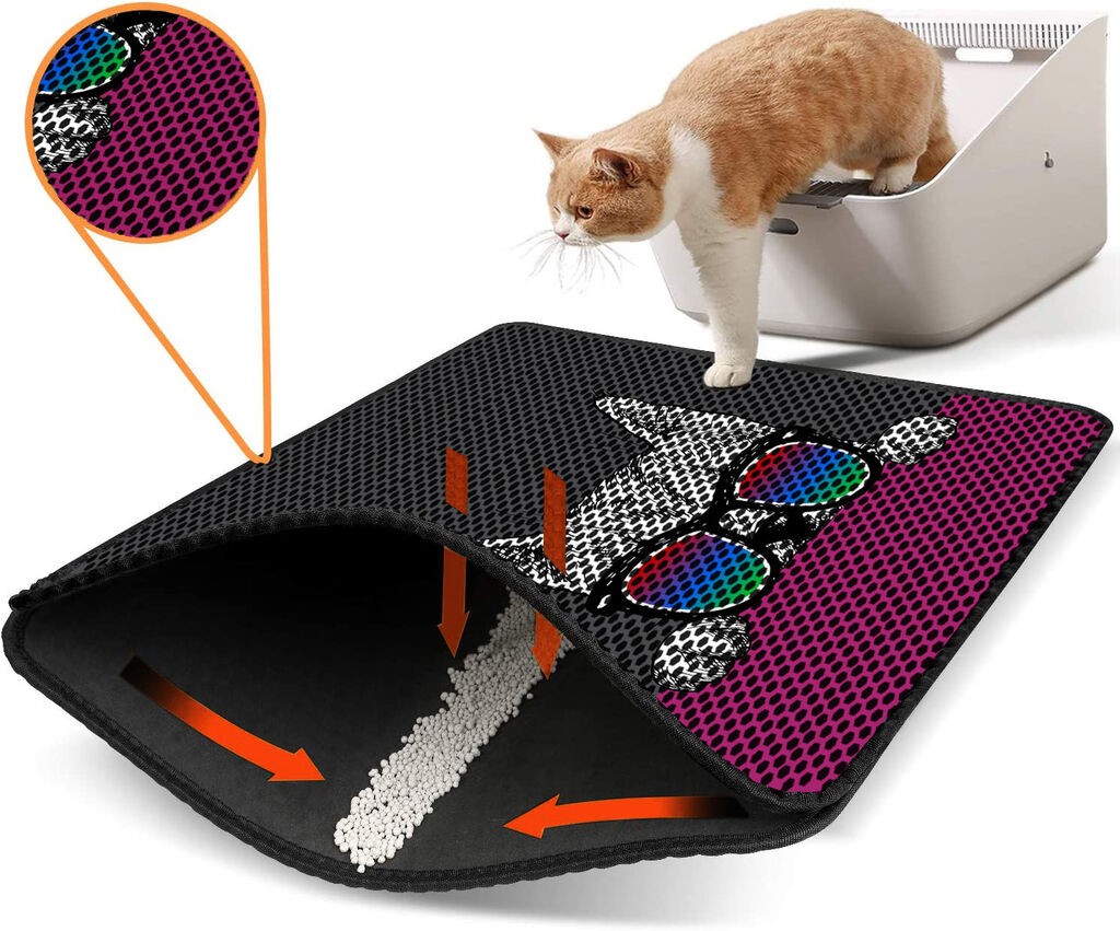 Aberto Design Prostorika za toalet za mačke Nrszn0224, 45 x 60 cm, Siva