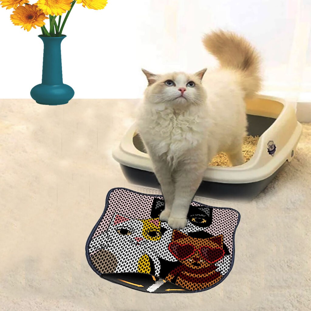 Aberto Design Prostorika za toalet za mačke Kdkafa0089, 40 x 50 cm, Šarena