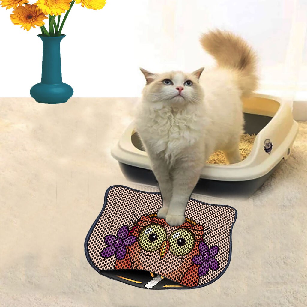 Aberto Design Prostorika za toalet za mačke Kdkafa0259, 40 x 50 cm, Šarena