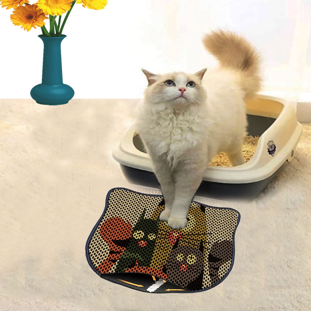 Aberto Design Prostorika za toalet za mačke Kdkafa0094, 40 x 50 cm, Šarena