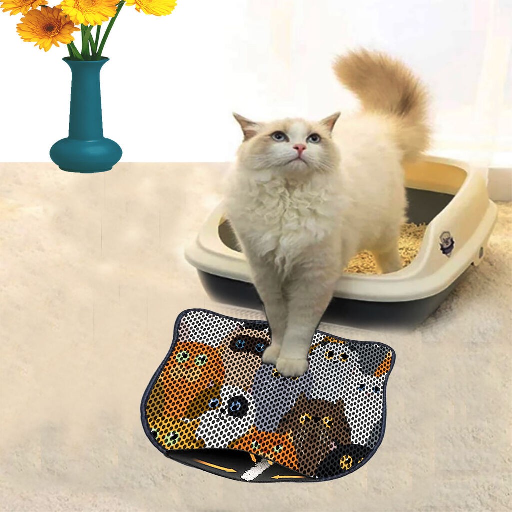 Aberto Design Prostorika za toalet za mačke Kdkafa0008, 40 x 50 cm, Šarena