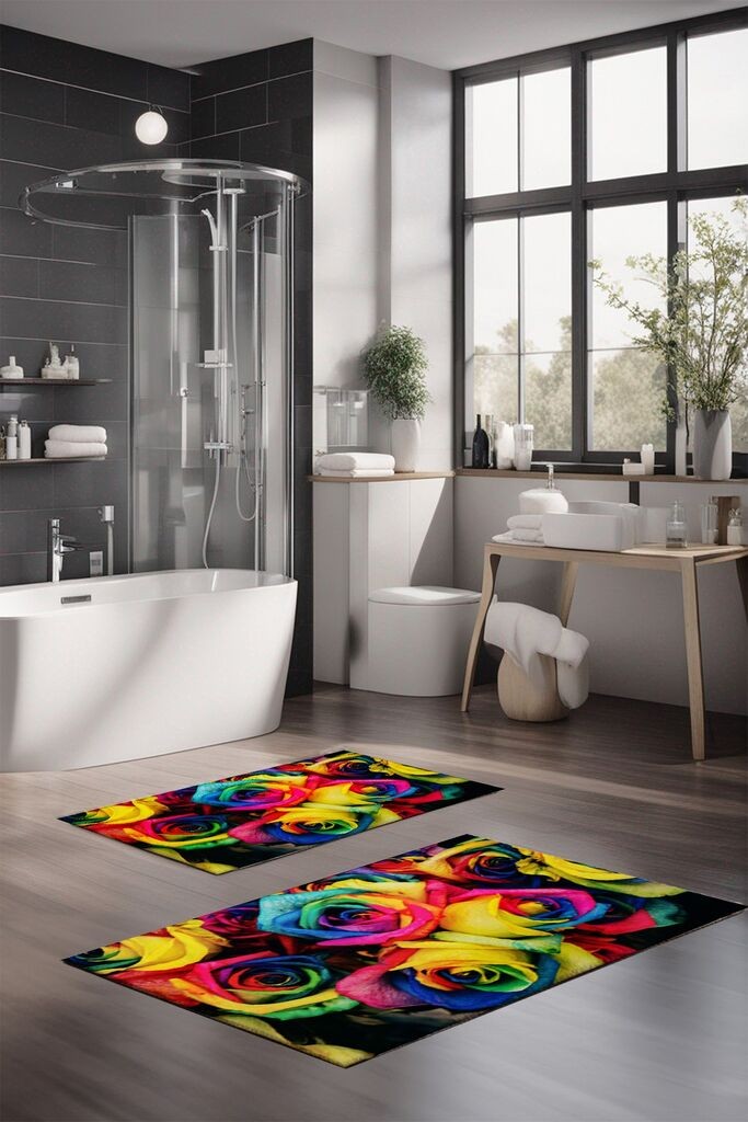 L'essentiel Maison Set prostirki za kupatilo CT-5150, 2 Komada, Šarena