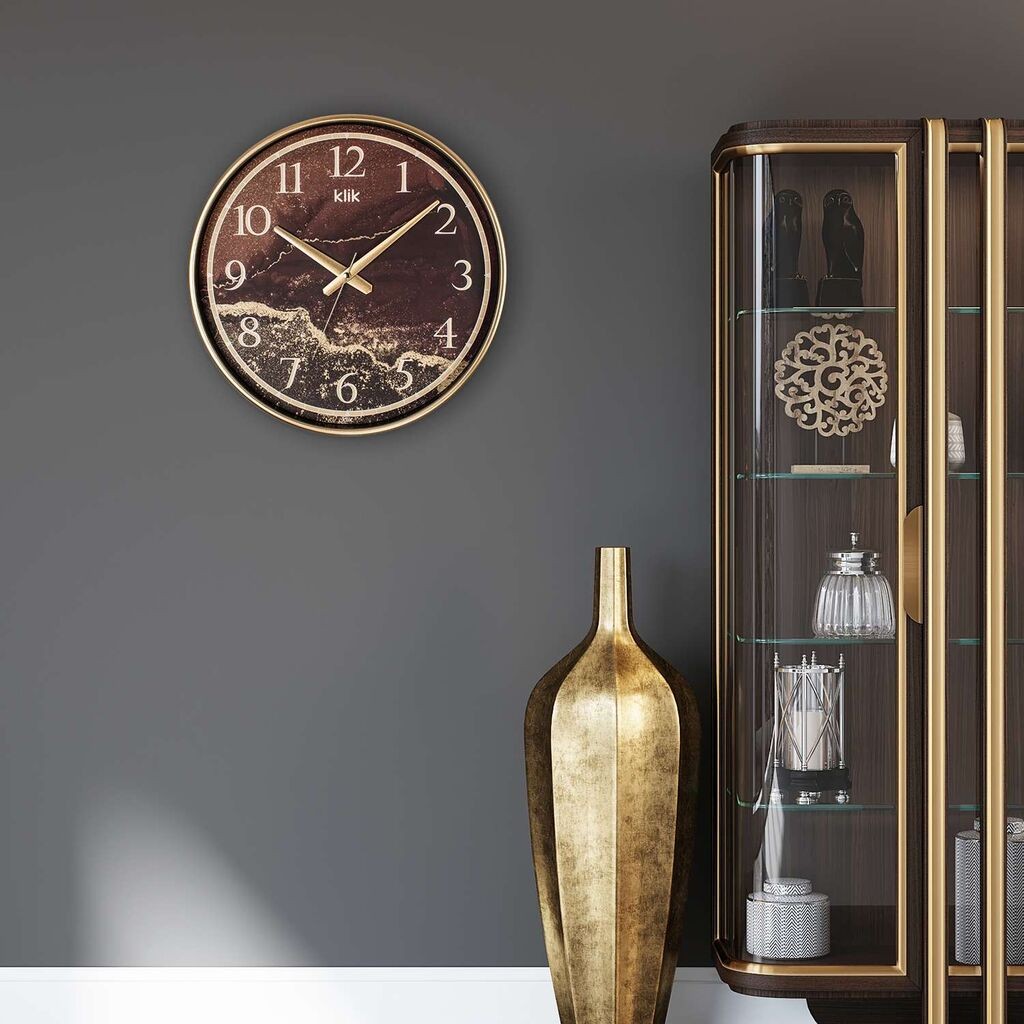 Wallity Zidni sat Assos, 38x38 cm, Zlatne boje