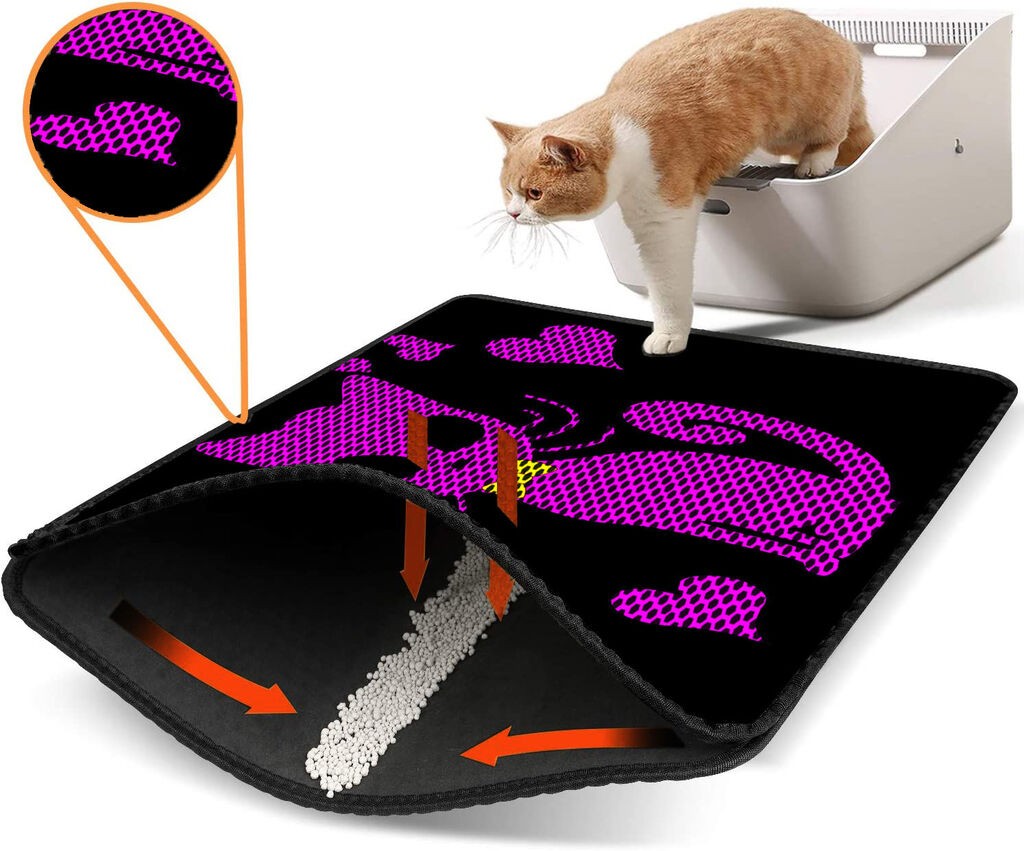 Aberto Design Prostorika za toalet za mačke Nrszn0134, 45 x 60 cm, Crna