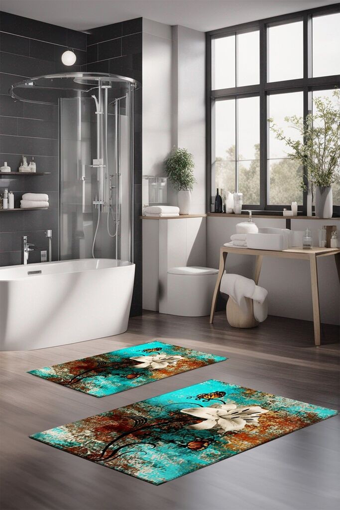 L'essentiel Maison Set prostirki za kupatilo CT-5384, 2 Komada, Šarena