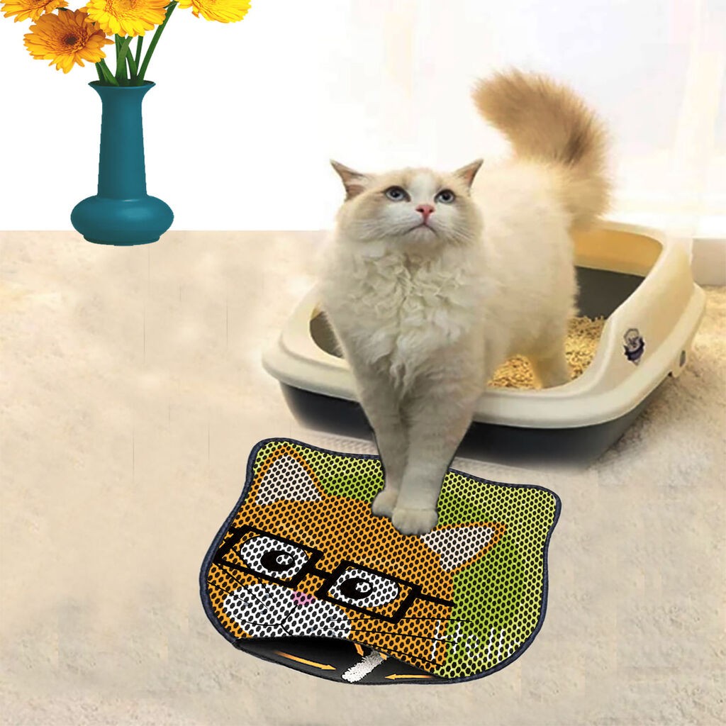 Aberto Design Prostorika za toalet za mačke Kdkafa0144, 40 x 50 cm, Šarena