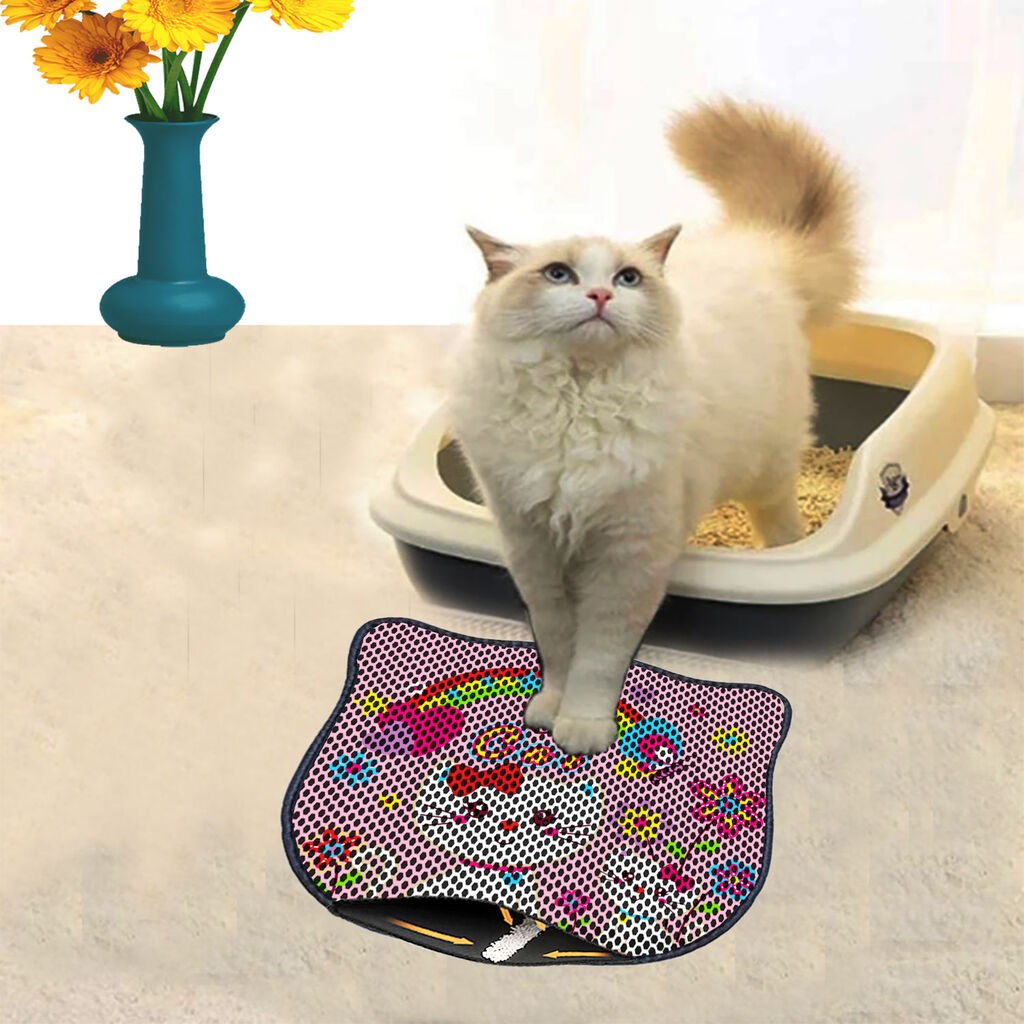 Aberto Design Prostorika za toalet za mačke Kdkafa0047, 40 x 50 cm, Šarena