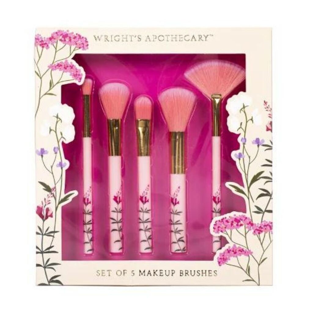Wright's Apothecary Set četkica za šminkanje Secret Garden, 5 komada, Roze