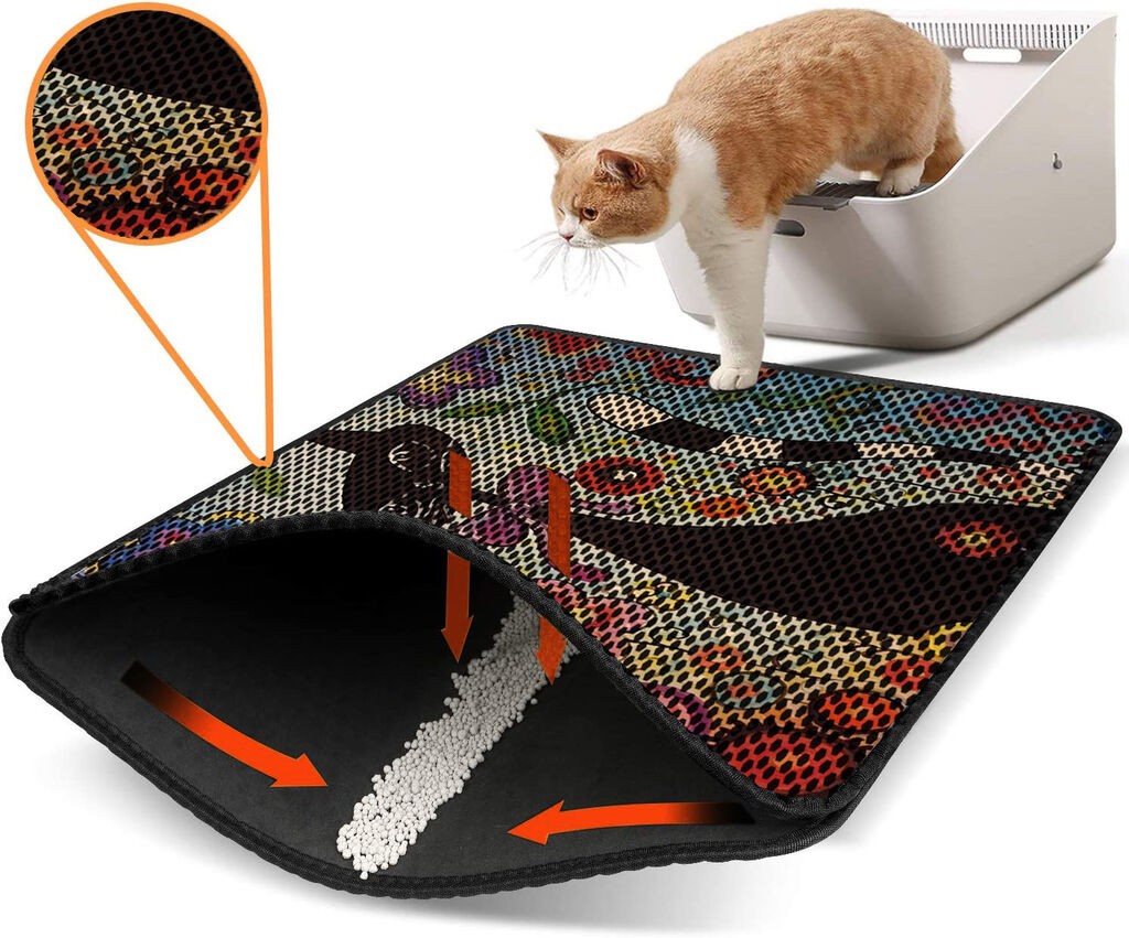 Aberto Design Prostorika za toalet za mačke Nrszn0110, 45 x 60 cm, Šarena