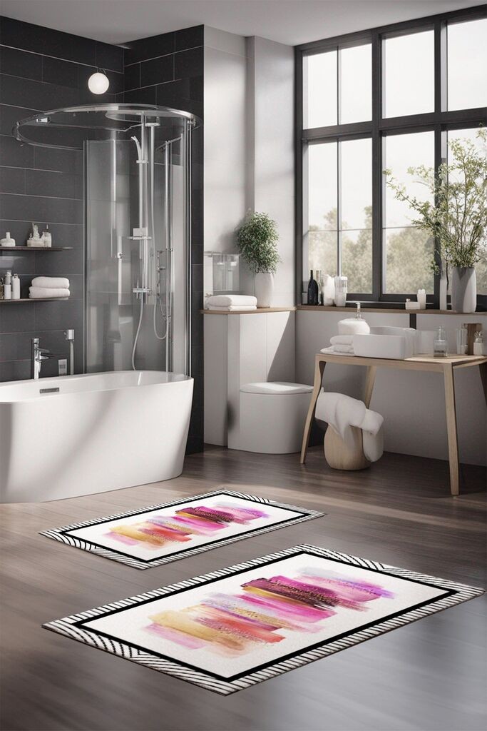 L'essentiel Maison Set prostirki za kupatilo CT-5092, 2 Komada, Šarena