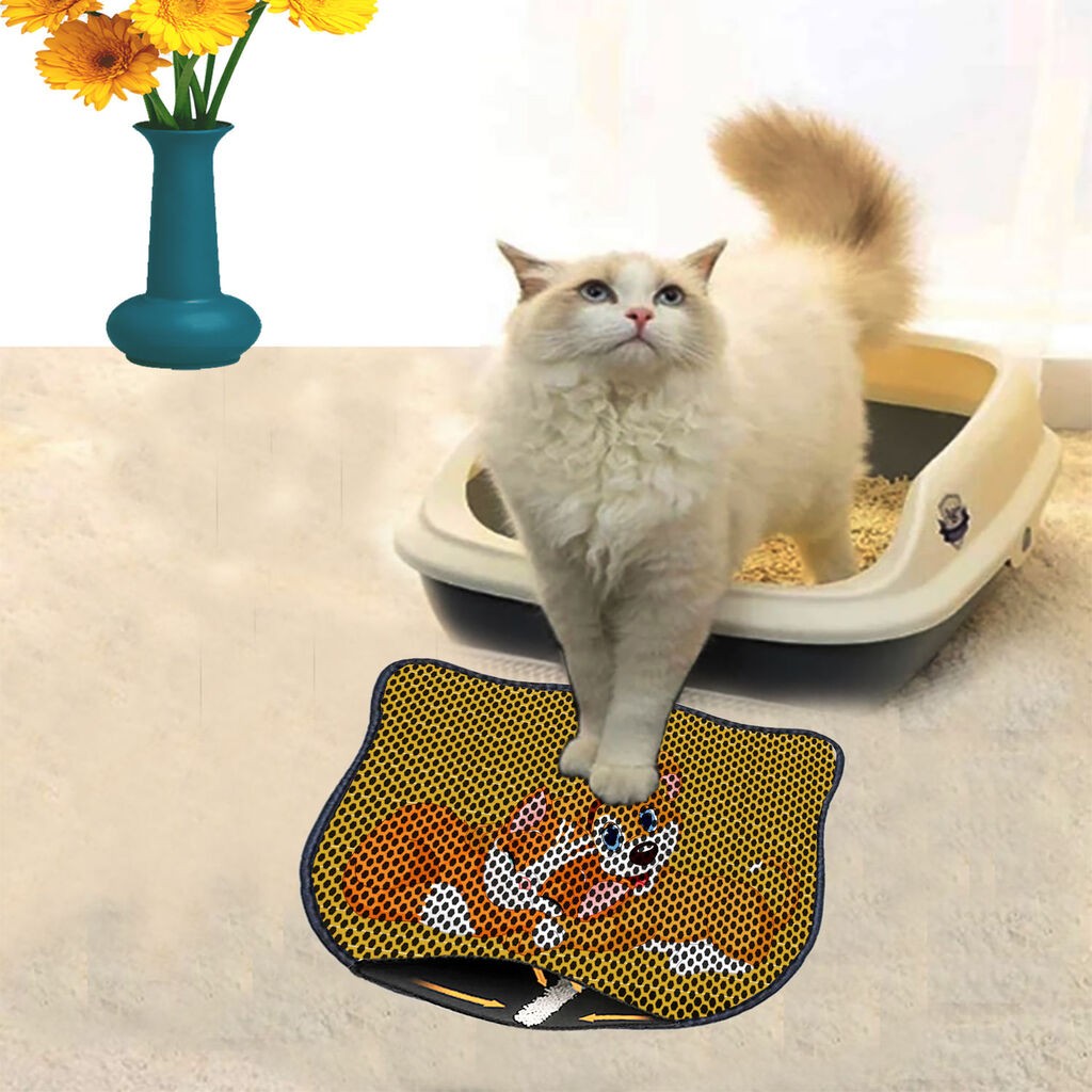 Aberto Design Prostorika za toalet za mačke Kdkafa0021, 40 x 50 cm, Žuta