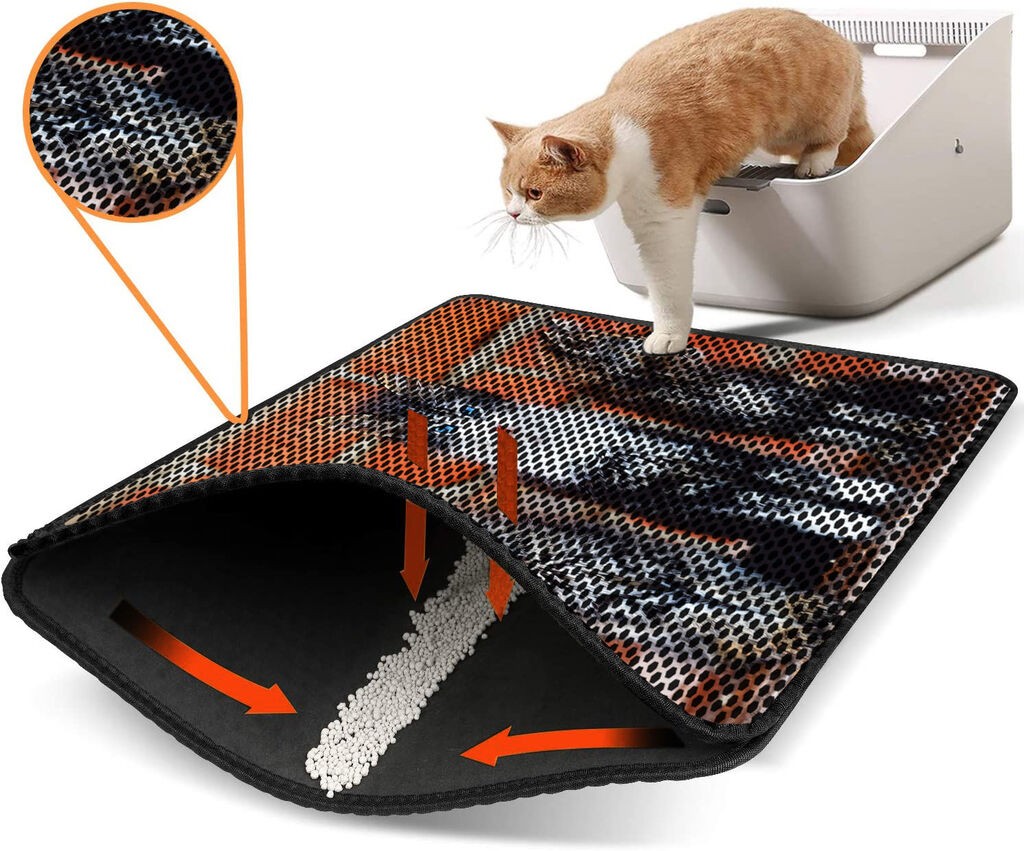 Aberto Design Prostorika za toalet za mačke Nrszn0020, 45 x 60 cm, Šarena