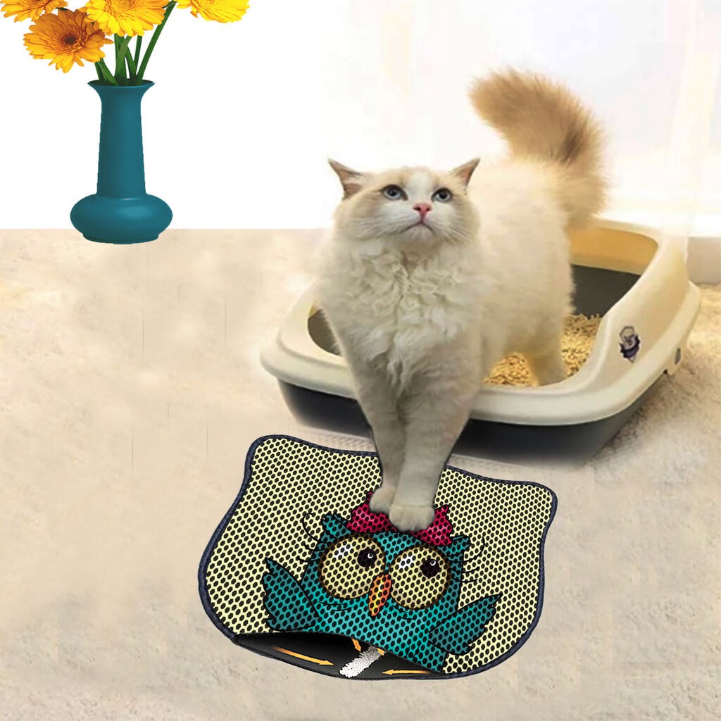 Aberto Design Prostorika za toalet za mačke Kdkafa0079, 40 x 50 cm, Šarena