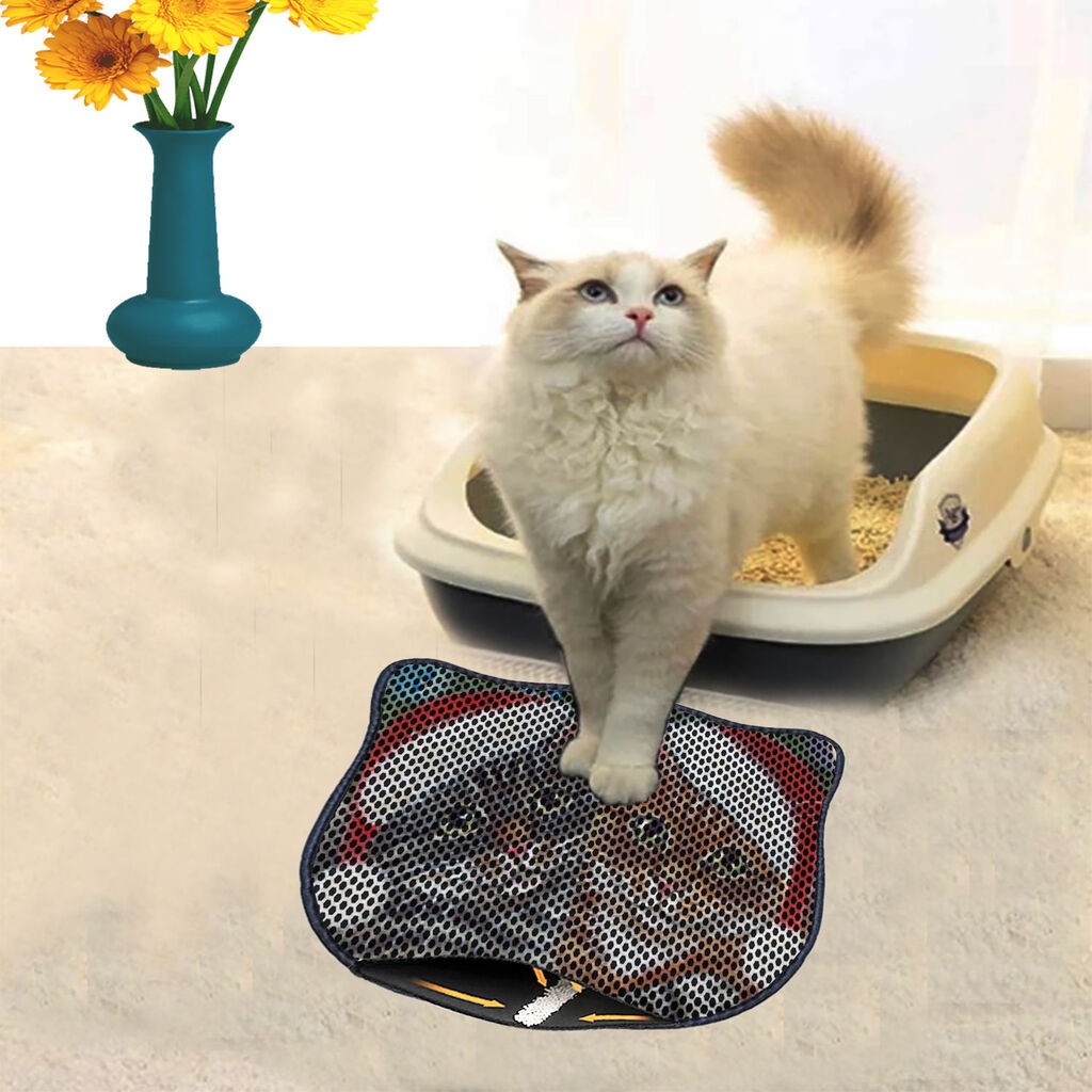 Aberto Design Prostorika za toalet za mačke Kdkafa0165, 40 x 50 cm, Šarena