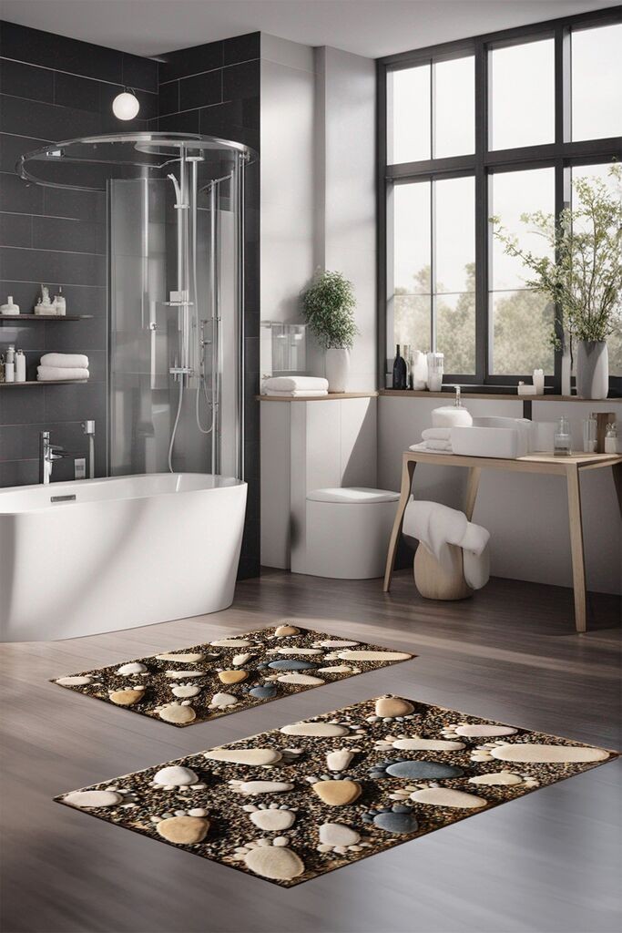 L'essentiel Maison Set prostirki za kupatilo CT-5196, 2 Komada, Smeđa