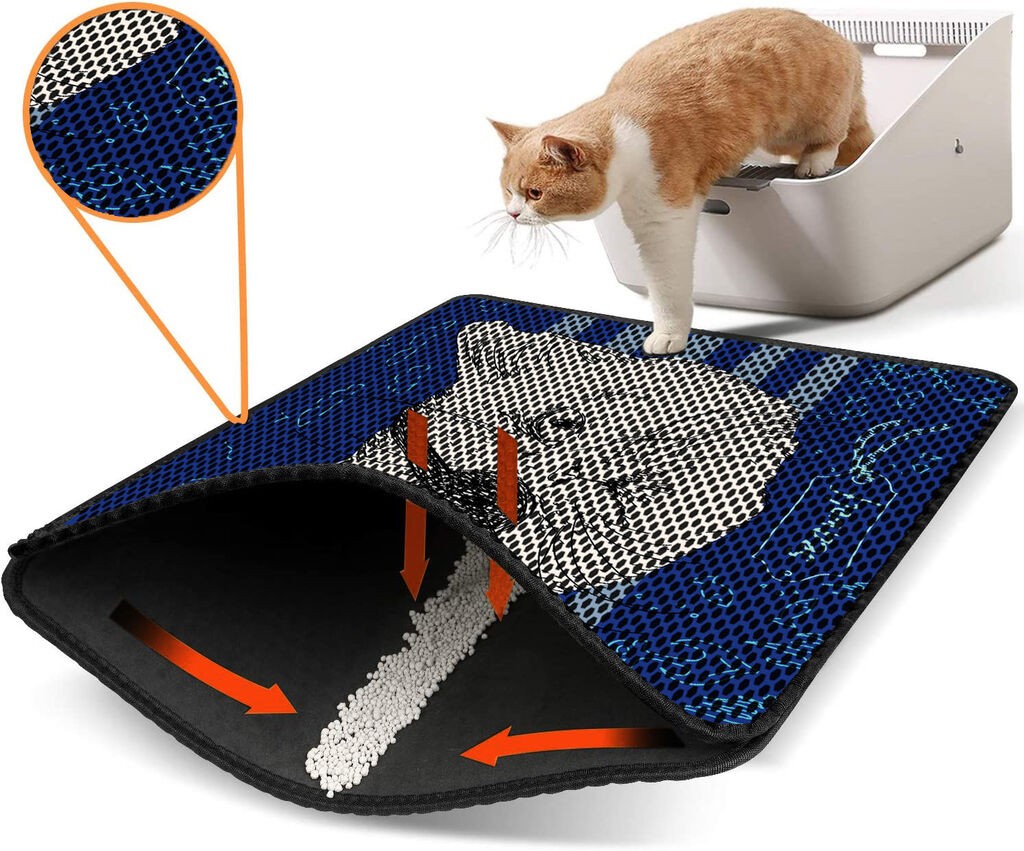 Aberto Design Prostorika za toalet za mačke Nrszn0206, 45 x 60 cm, Teget