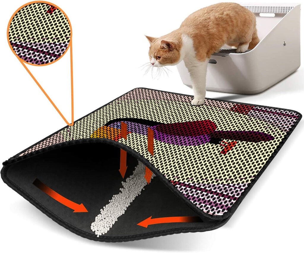 Aberto Design Prostorika za toalet za mačke Nrszn0139, 45 x 60 cm, Šarena