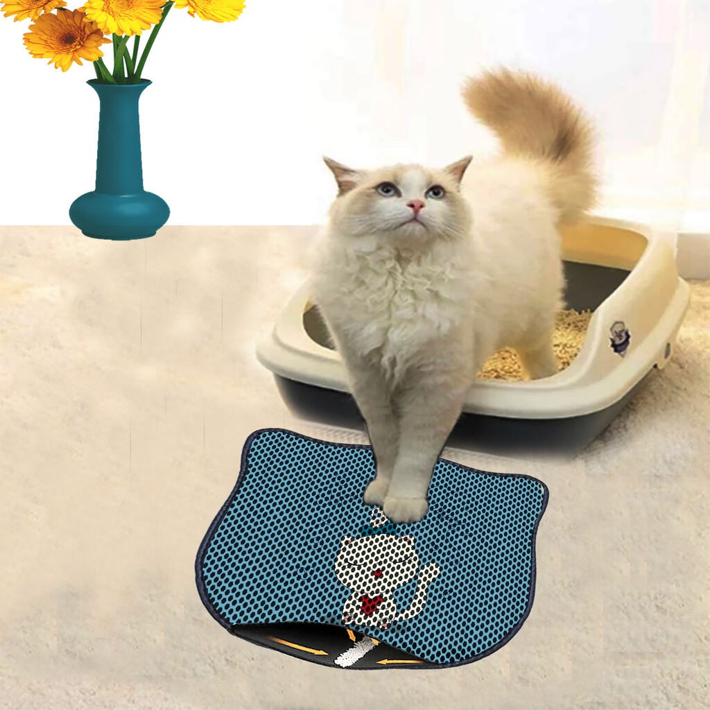 Aberto Design Prostorika za toalet za mačke Kdkafa0034, 40 x 50 cm, Plava