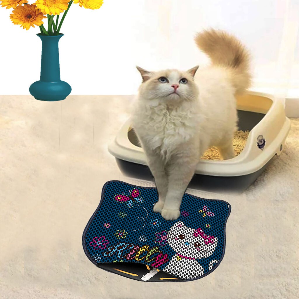 Aberto Design Prostorika za toalet za mačke Kdkafa0085, 40 x 50 cm, Tamnoplava