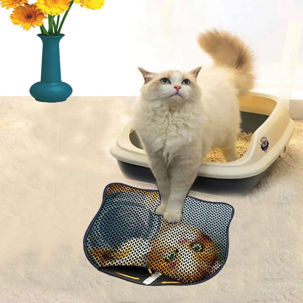 Aberto Design Prostorika za toalet za mačke Kdkafa0171, 40 x 50 cm, Šarena