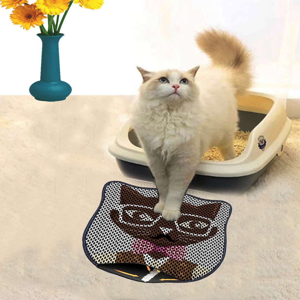 Aberto Design Prostorika za toalet za mačke Kdkafa0187, 40 x 50 cm, Šarena