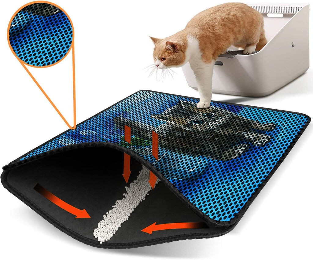 Aberto Design Prostorika za toalet za mačke Nrszn0132, 45 x 60 cm, Plava