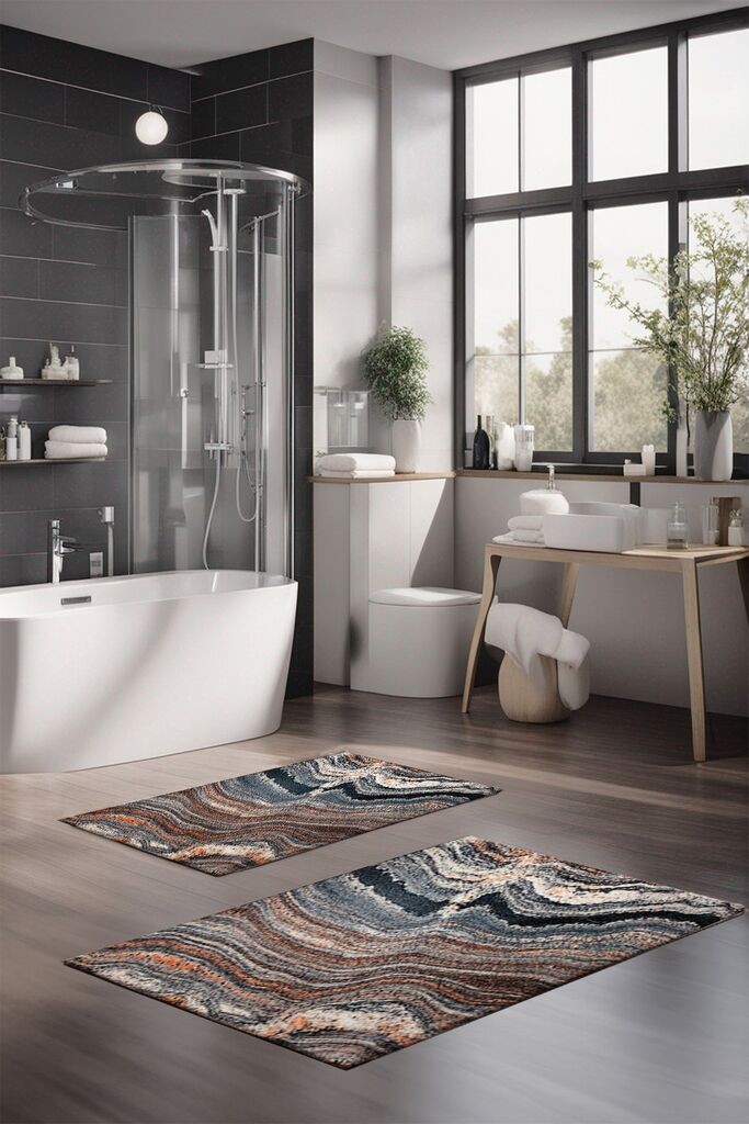 L'essentiel Maison Set prostirki za kupatilo CT-5033, 2 Komada, Šarena