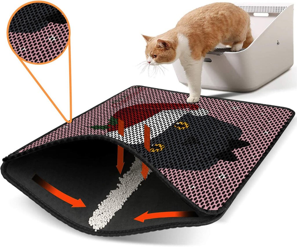 Aberto Design Prostorika za toalet za mačke Nrszn0147, 45 x 60 cm, Roze