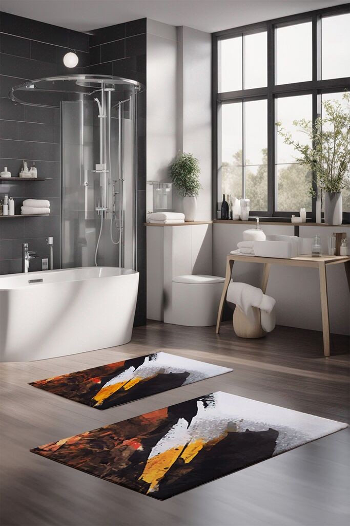 L'essentiel Maison Set prostirki za kupatilo CT-5016, 2 Komada, Šarena