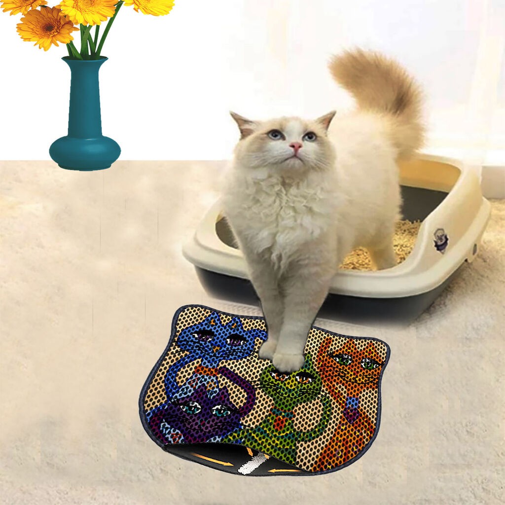 Aberto Design Prostorika za toalet za mačke Kdkafa0120, 40 x 50 cm, Šarena