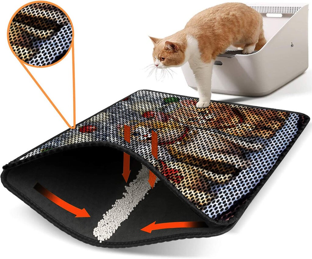 Aberto Design Prostorika za toalet za mačke Nrszn0172, 45 x 60 cm, Šarena