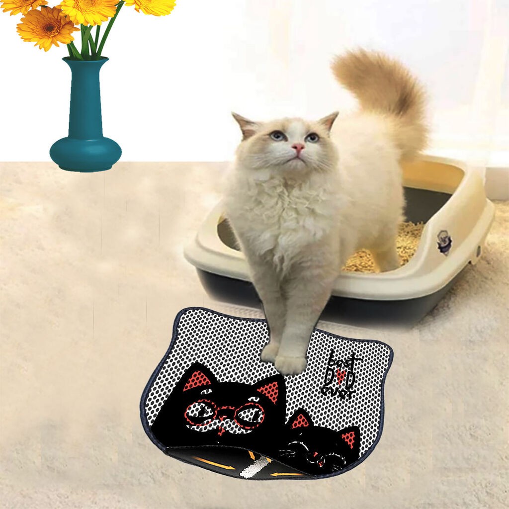 Aberto Design Prostorika za toalet za mačke Kdkafa0215, 40 x 50 cm, Crna